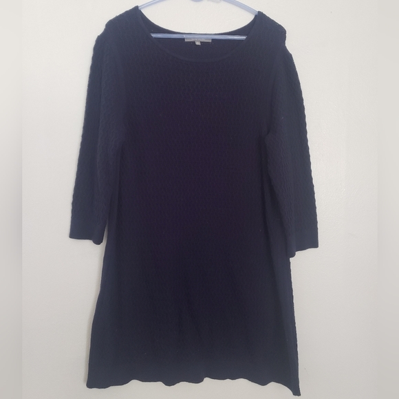 EUC Daisy Fuentes Navy Blue Tunic Sweater Dress XL Knit - Picture 1 of 6